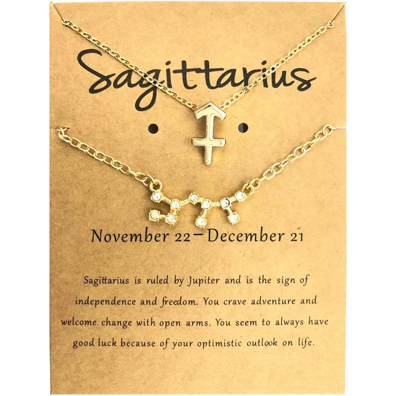 Fashion 12 Constellations Zodiac Charm Chain Necklace Jewelry set Crystal Rhinestone Gold Necklace, As picture
Fashion 12 Constellations Zodiac Charm Chain Necklace Jewelry set Crystal Rhinestone Gold Necklace, As picture