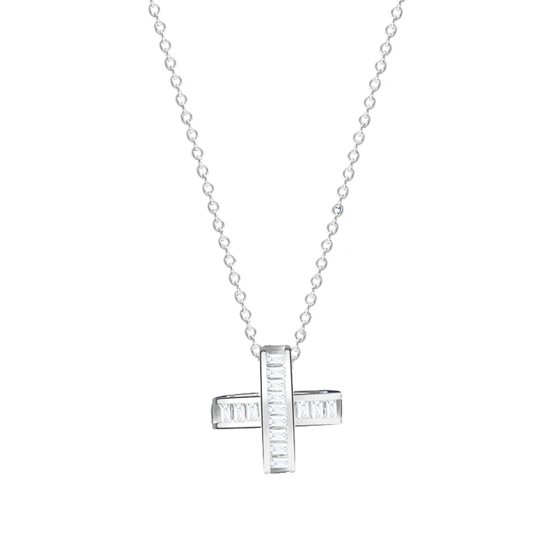 Gold Plated Jewelry Sterling Silver 925 Zircon Small Dainty Cross Pendant Necklace for Women
Gold Plated Jewelry Sterling Silver 925 Zircon Small Dainty Cross Pendant Necklace for Women