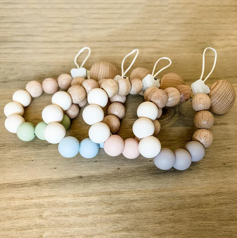 Chewable Silicone Wooden Beads Baby Feeding Pacifier Clip Infant Teething Soother Chain
Chewable Silicone Wooden Beads Baby Feeding Pacifier Clip Infant Teething Soother Chain