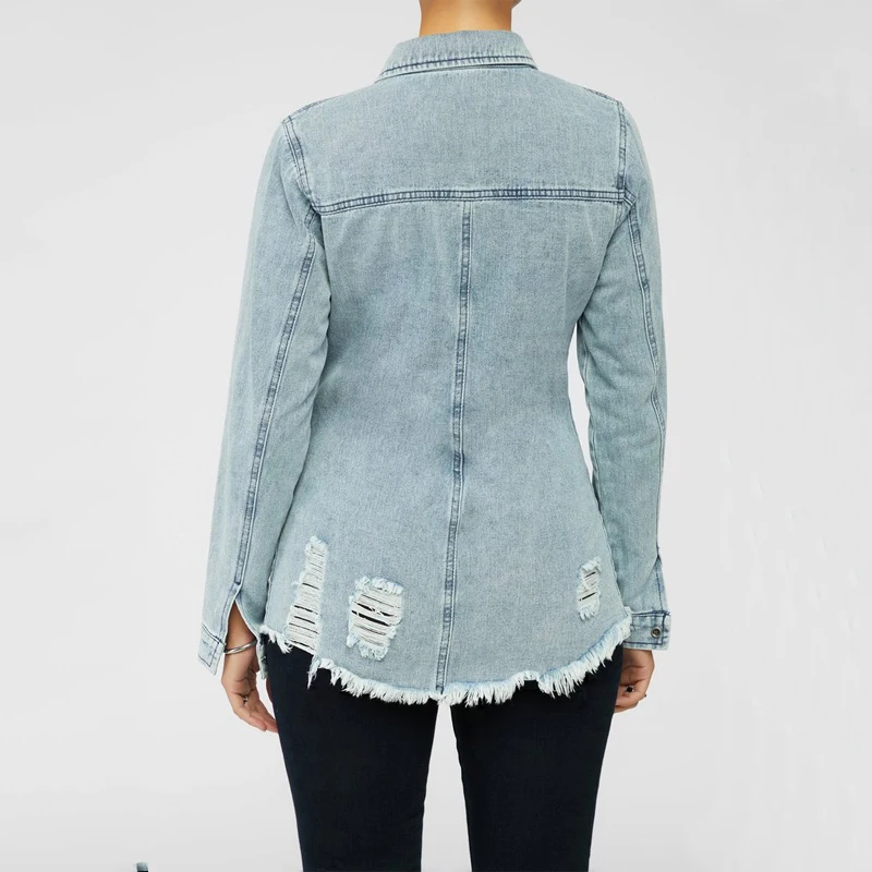 CL-102 2021 hot selling oversized women sexy long sleeve fashion casual ladies ripped denim jacket for women
CL-102 2021 hot selling oversized women sexy long sleeve fashion casual ladies ripped denim jacket for women