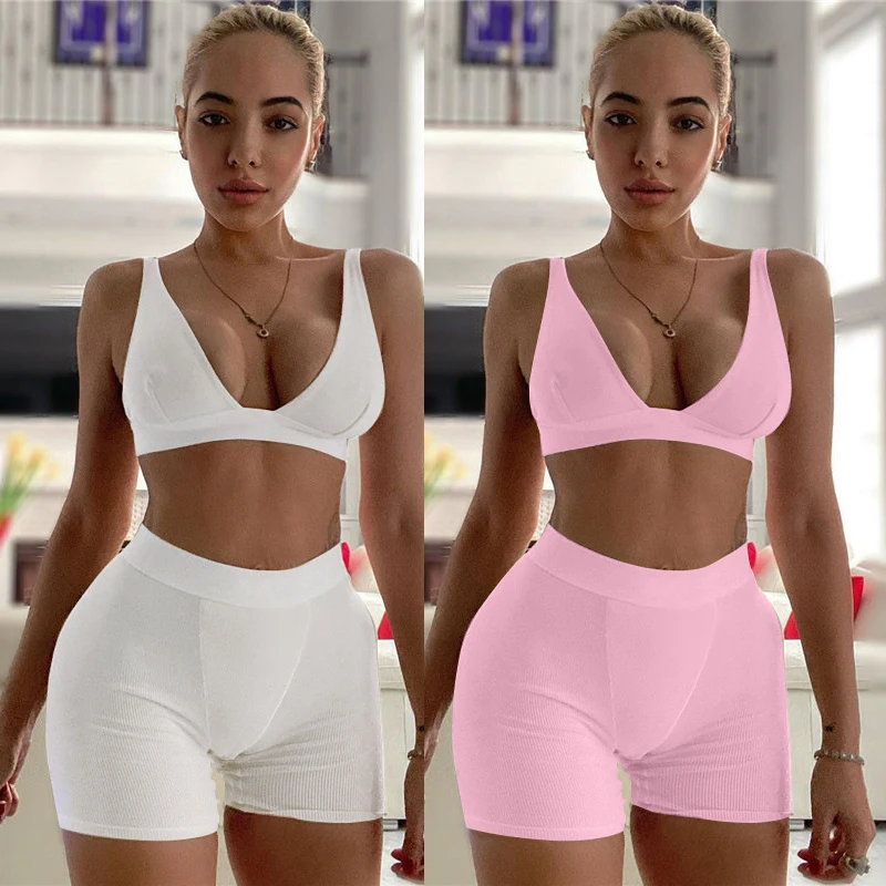 High Elastic Ribbed Breathable Casual Gym Yoga Shorts And Bra Set Woman Sexy Short Workout V Neck Two Piece Fitness Yoga Set
High Elastic Ribbed Breathable Casual Gym Yoga Shorts And Bra Set Woman Sexy Short Workout V Neck Two Piece Fitness Yoga Set