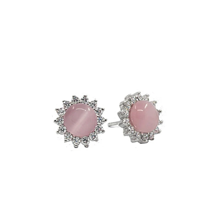 GZH-1221 Hot Sale Small MOQ 925 Silver Ear Rings for Women Earrings Stud with Pink Moon Stone
GZH-1221 Hot Sale Small MOQ 925 Silver Ear Rings for Women Earrings Stud with Pink Moon Stone