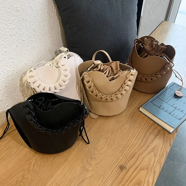 Mini Bucket Bag Milk Tea Color Tassel One Shoulder Diagonal Bag Drawstring Closure Handbag, White, black, brown, milk tea color
Mini Bucket Bag Milk Tea Color Tassel One Shoulder Diagonal Bag Drawstring Closure Handbag, White, black, brown, milk tea color