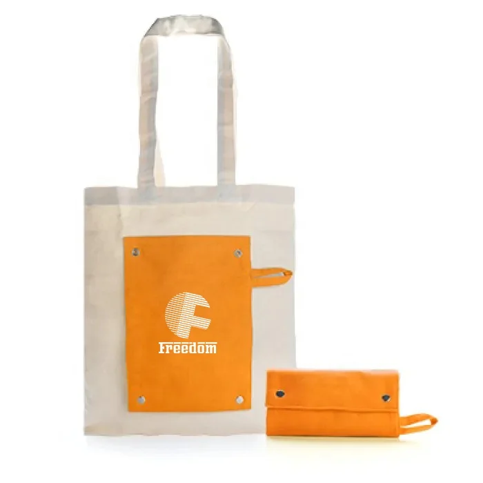 Promotional Factory Price Button Foldable Canvas Cotton Tote Bag, Customized color
Promotional Factory Price Button Foldable Canvas Cotton Tote Bag, Customized color