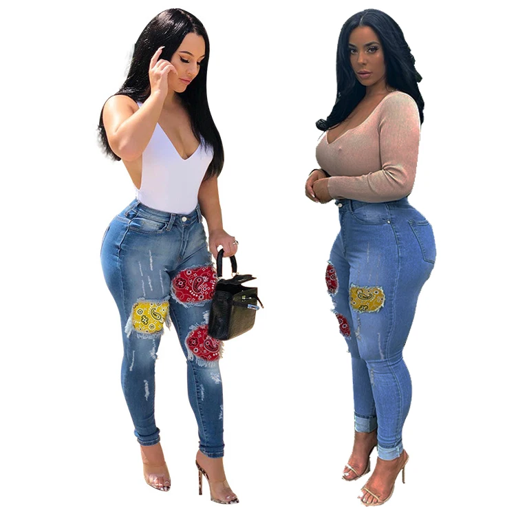 Wholesale Contrast stitching jeans fashion skinny plus size pants jeans women, Blue
Wholesale Contrast stitching jeans fashion skinny plus size pants jeans women, Blue