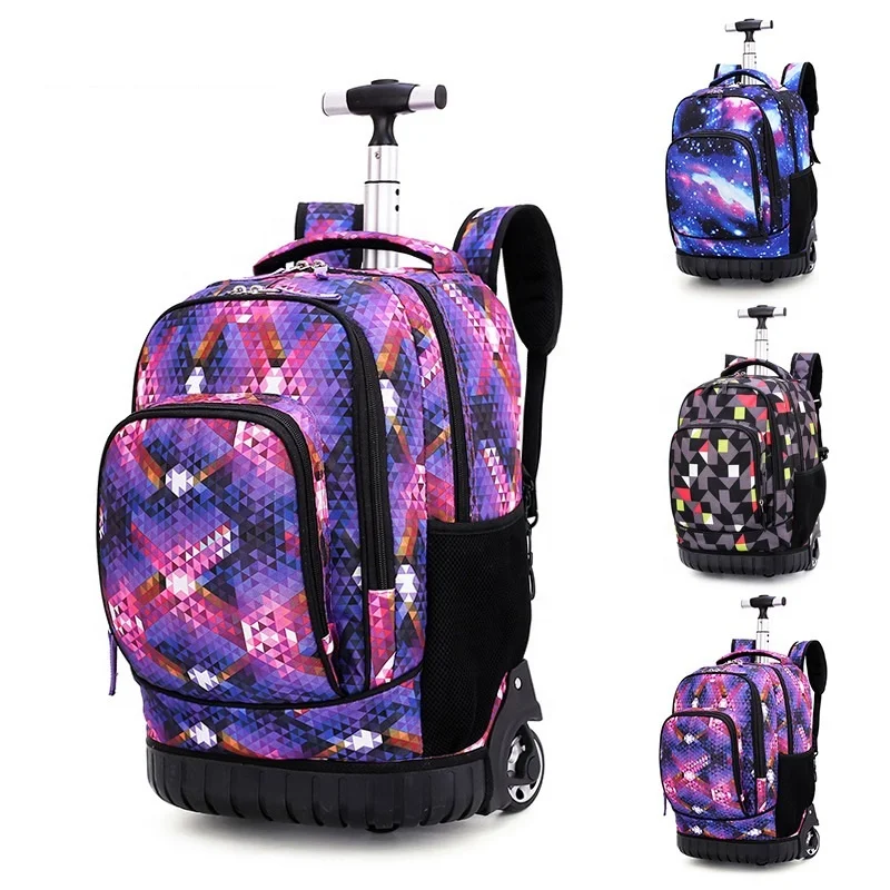 Wholesale high quality fashion children function 18 inch nylon trolley school bag for girls
Wholesale high quality fashion children function 18 inch nylon trolley school bag for girls