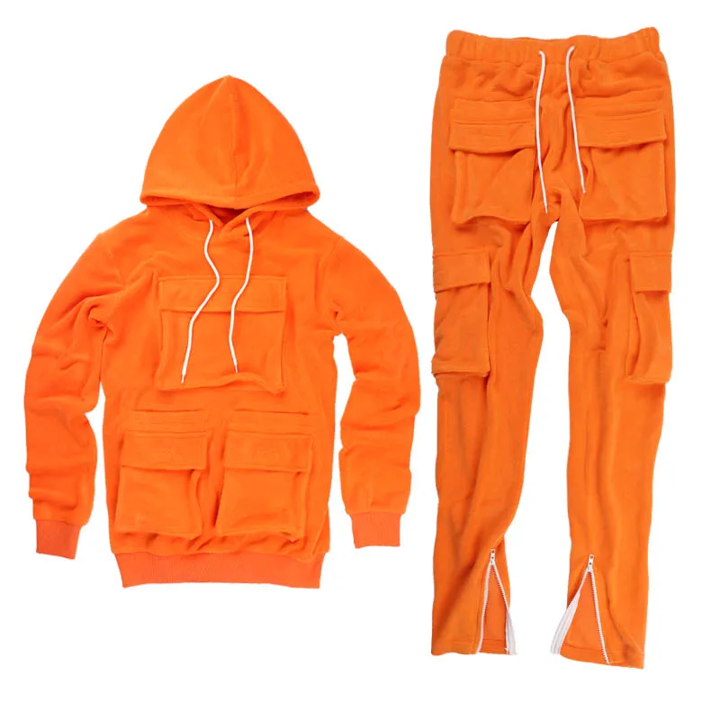 Custom Solid color Tooling Tracksuits 6 Pockets Long Pants and Hoodie Jogging Suits for Men, Custom color
Custom Solid color Tooling Tracksuits 6 Pockets Long Pants and Hoodie Jogging Suits for Men, Custom color