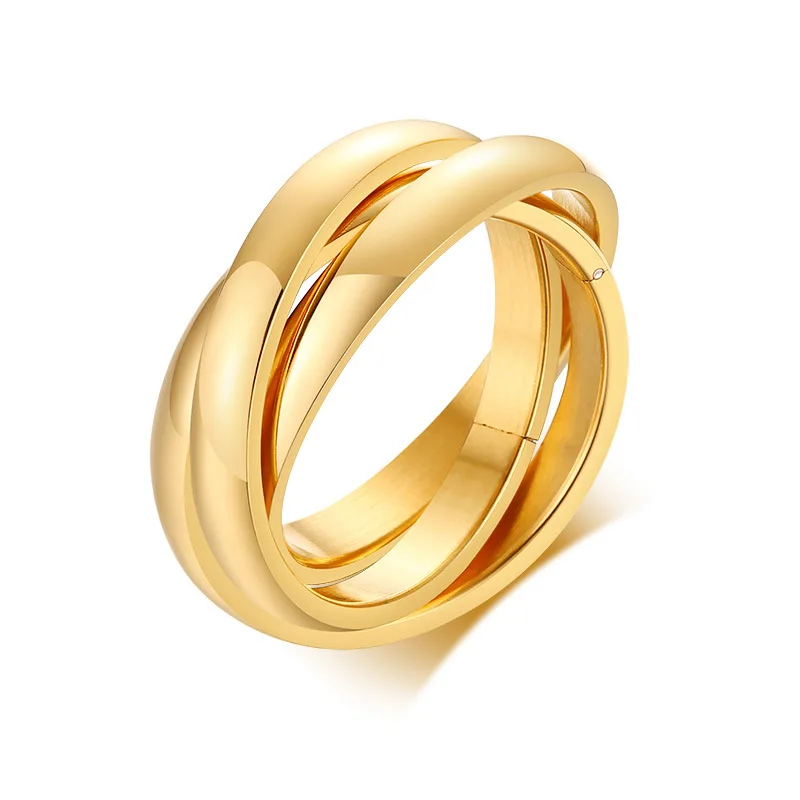 Hot Selling Three-in-one Circle Plain Fashion Women's Ring Stainless Steel Male Female Geometric Cross Rings, 5 colors
Hot Selling Three-in-one Circle Plain Fashion Women's Ring Stainless Steel Male Female Geometric Cross Rings, 5 colors