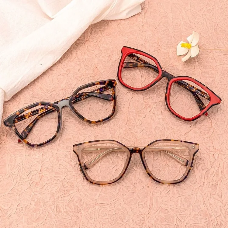 Zeelool Trendy Delicate Square Acetate Red Tortoiseshell Pattern Frame for Women Optical Eyeglasses, 3 colors
Zeelool Trendy Delicate Square Acetate Red Tortoiseshell Pattern Frame for Women Optical Eyeglasses, 3 colors