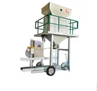 5-50kg semi automatic fertilizer granules Filling package packing machine with PLC control system