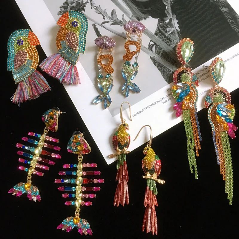 NER017 Rhinestone Fish Bone Animal Parrot Za 2019 Diamond Stone Gold Hoop Earring Women, As customized
NER017 Rhinestone Fish Bone Animal Parrot Za 2019 Diamond Stone Gold Hoop Earring Women, As customized