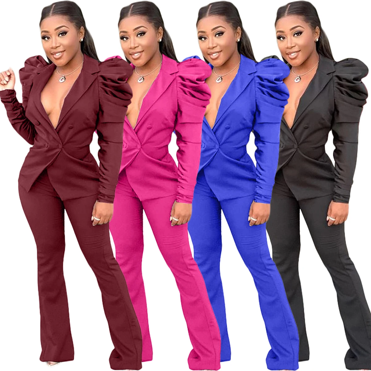 Consignment ready to ship Wholesale ARM8245 Deep V sexy multicolor bubble sleeve fashion suit two piece set
Consignment ready to ship Wholesale ARM8245 Deep V sexy multicolor bubble sleeve fashion suit two piece set