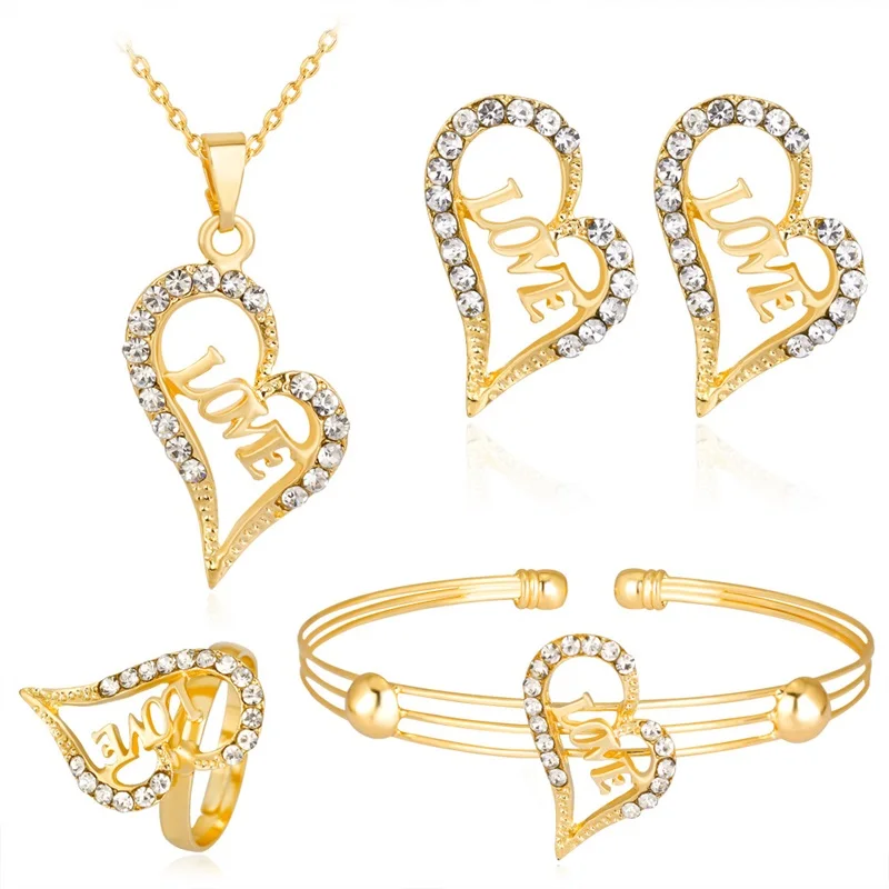 Hot selling exquisite necklace set series alloy diamond heart necklace earrings four-piece set
Hot selling exquisite necklace set series alloy diamond heart necklace earrings four-piece set