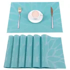 Anti-Slip Heat Insulation Pvc Woven Vinyl Foldable Placemat For Table