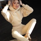 Fashion Custom OEM New Fashion Solid Color Hoodie Casual Two-piece Set Women's Hoodie