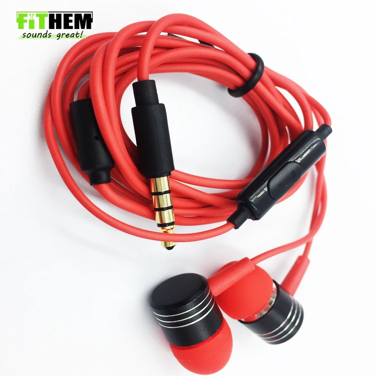 FITHEM 2019 high quality cheap Price Wired metal In-ear Headphones with mic wiredearbuds earphones headphone - ANKUX.COM