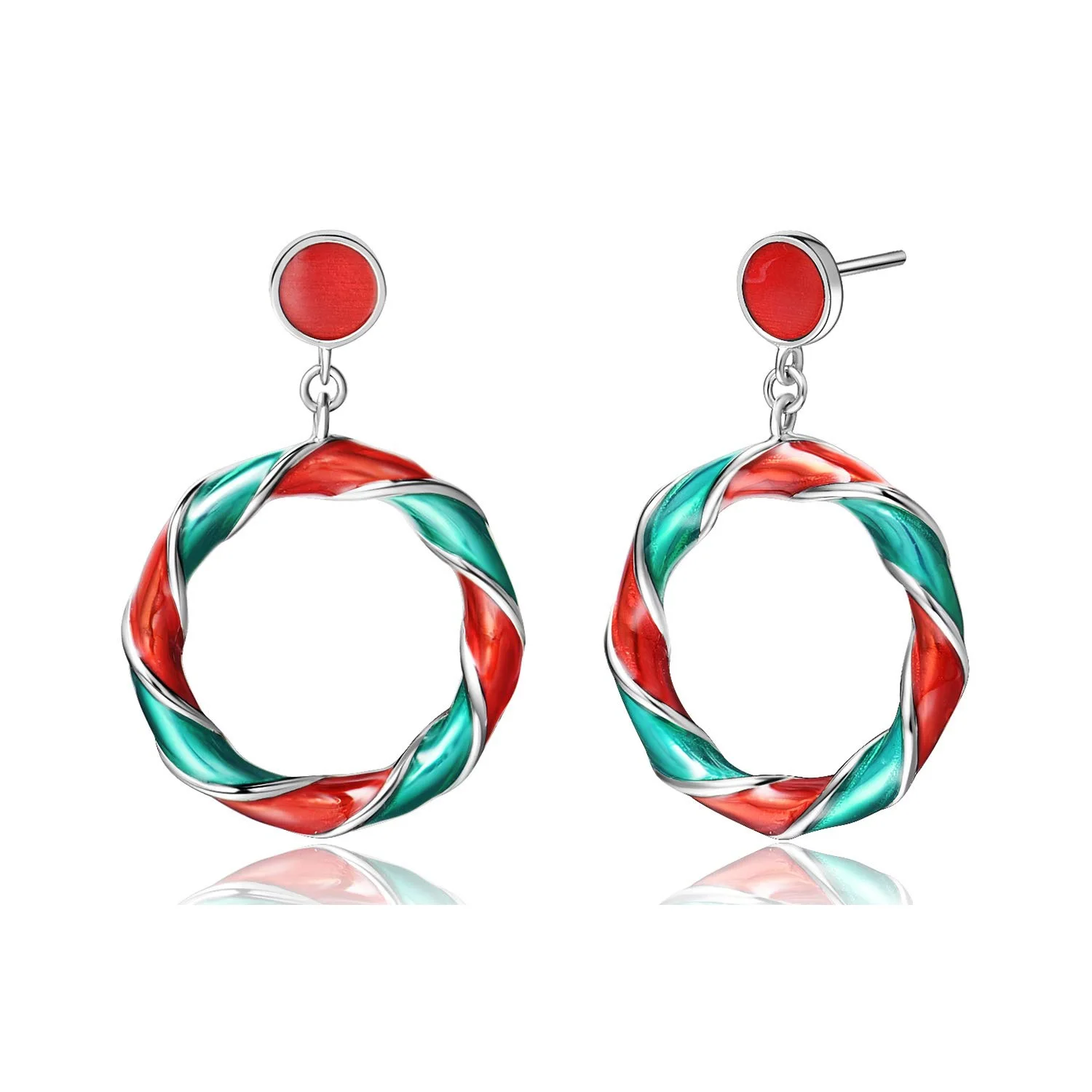 S925 sterling silver christmas theme drop earrings green and red candy hoop earrings
S925 sterling silver christmas theme drop earrings green and red candy hoop earrings