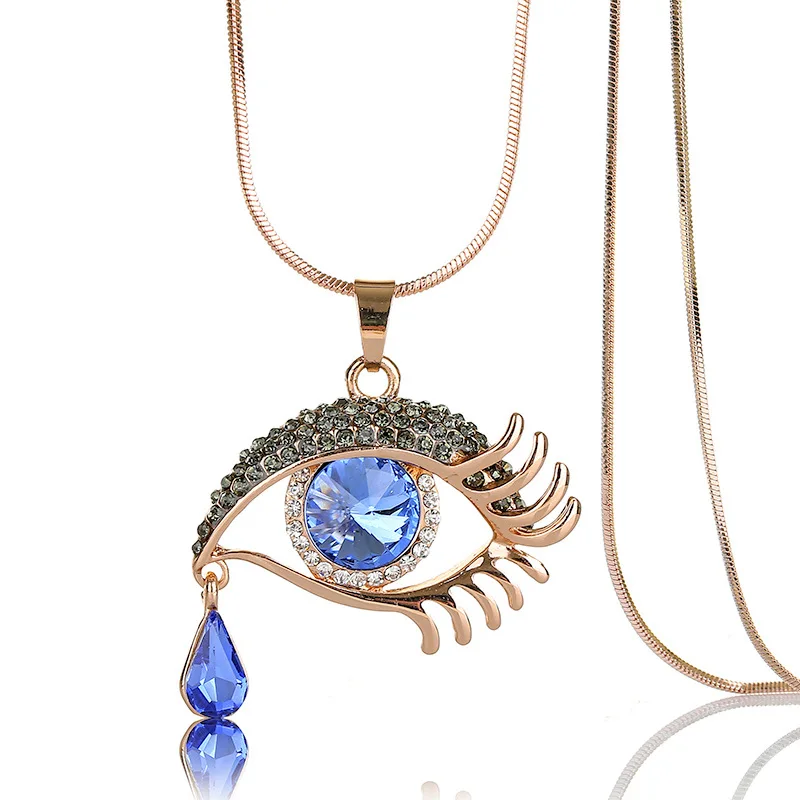 Wholesale Fashion Jewelry Colourful Big Eye Shape Necklace Diamond Necklace Long Necklace With Pendant For Women
Wholesale Fashion Jewelry Colourful Big Eye Shape Necklace Diamond Necklace Long Necklace With Pendant For Women