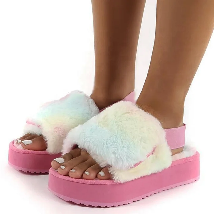 Special Design Back Strap Big Size 43 Women Thick Sole Open Round Toe Sandal Fur Band Slingback Daily Lady Platform Slippers, Black,pink,grey,orange,mixed,zebra
Special Design Back Strap Big Size 43 Women Thick Sole Open Round Toe Sandal Fur Band Slingback Daily Lady Platform Slippers, Black,pink,grey,orange,mixed,zebra