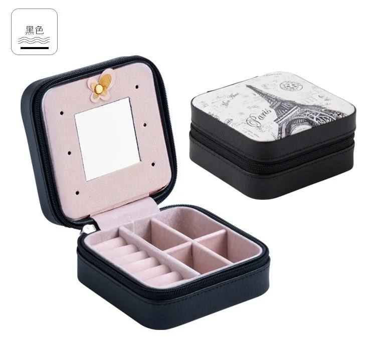 Creative travel Pu portable earrings and Earrings ring jewelry boxes travel jewelry organizer
Creative travel Pu portable earrings and Earrings ring jewelry boxes travel jewelry organizer