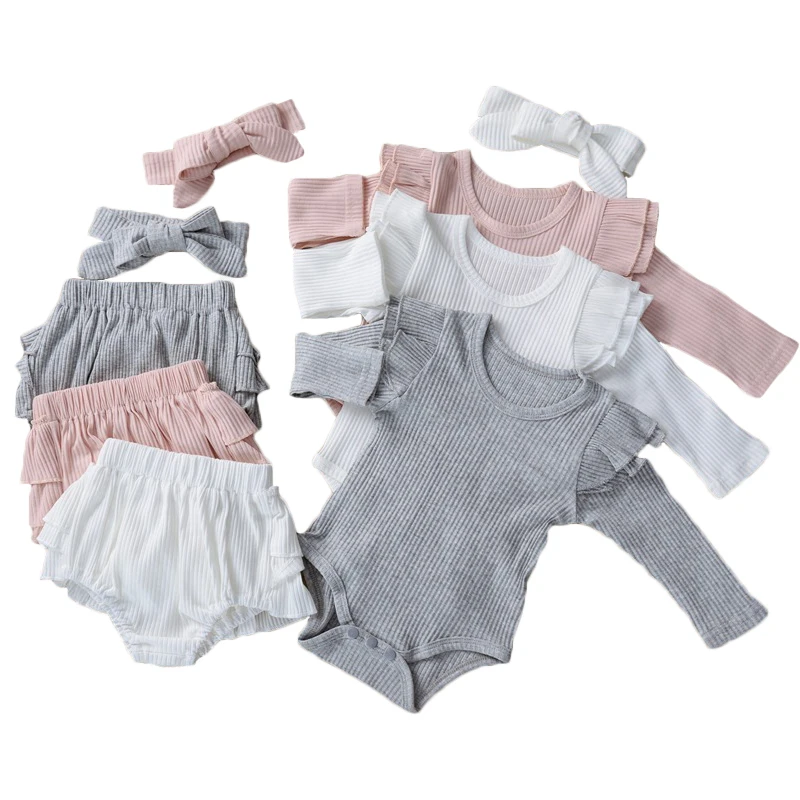 3pcs/set Autumn Cute Long sleeve Ribbed Cotton Romper Baby Girls Clothes r Infant Toddler Newborn Jumpsuit Romper
3pcs/set Autumn Cute Long sleeve Ribbed Cotton Romper Baby Girls Clothes r Infant Toddler Newborn Jumpsuit Romper