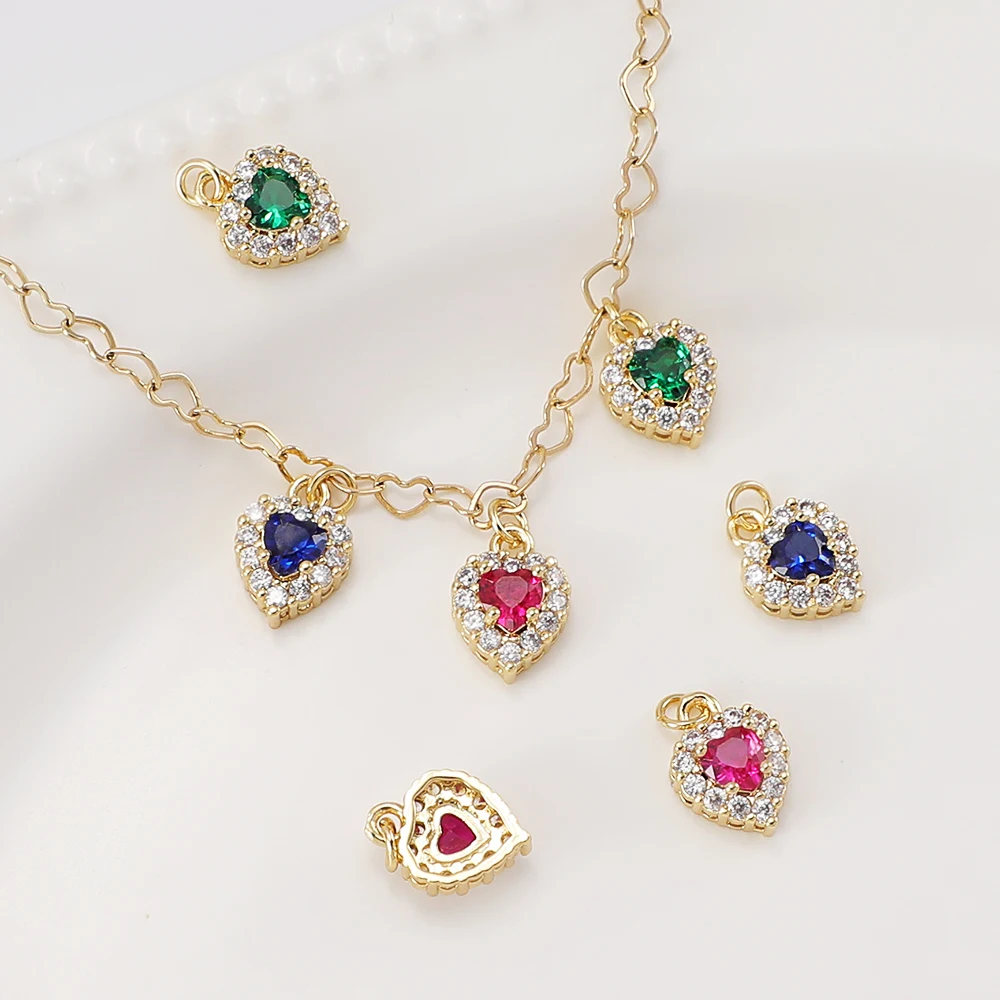 Zircon charms for jewelry making 18k gold plate brass pendant Retro Style Vintage style sea heart gem heart pendant
Zircon charms for jewelry making 18k gold plate brass pendant Retro Style Vintage style sea heart gem heart pendant