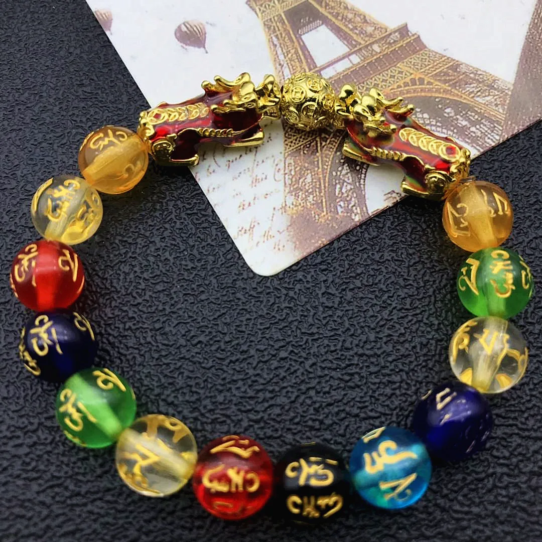 Heat-sensitive material allochroic Pixiu bracelet European and American style, Colorful
Heat-sensitive material allochroic Pixiu bracelet European and American style, Colorful