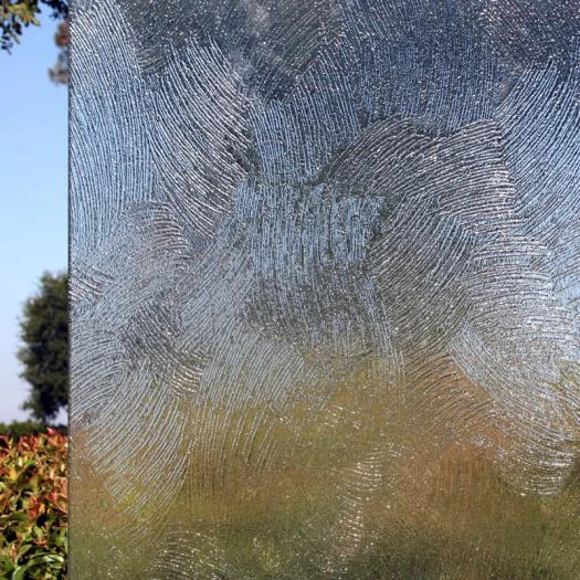 Gemustertes Glas Vidrio estampado Vidro modelado Flame Nashiji Oceanic Rain-B Patterned glass