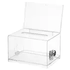 VONVIK Clear Acrylic Donation And Ballot Box With Lock