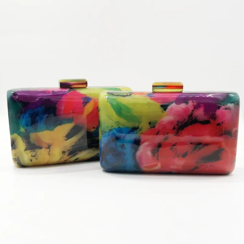 MeeTee B-B087 New Style Shoulder Diagonal Hand Bag Evening Party Bag Printed Multicolored Acrylic Box Bag
MeeTee B-B087 New Style Shoulder Diagonal Hand Bag Evening Party Bag Printed Multicolored Acrylic Box Bag