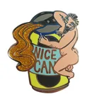 Nice Factory Cheap Price Custom Nice Can Pin Metal Pin Badge With Glitter