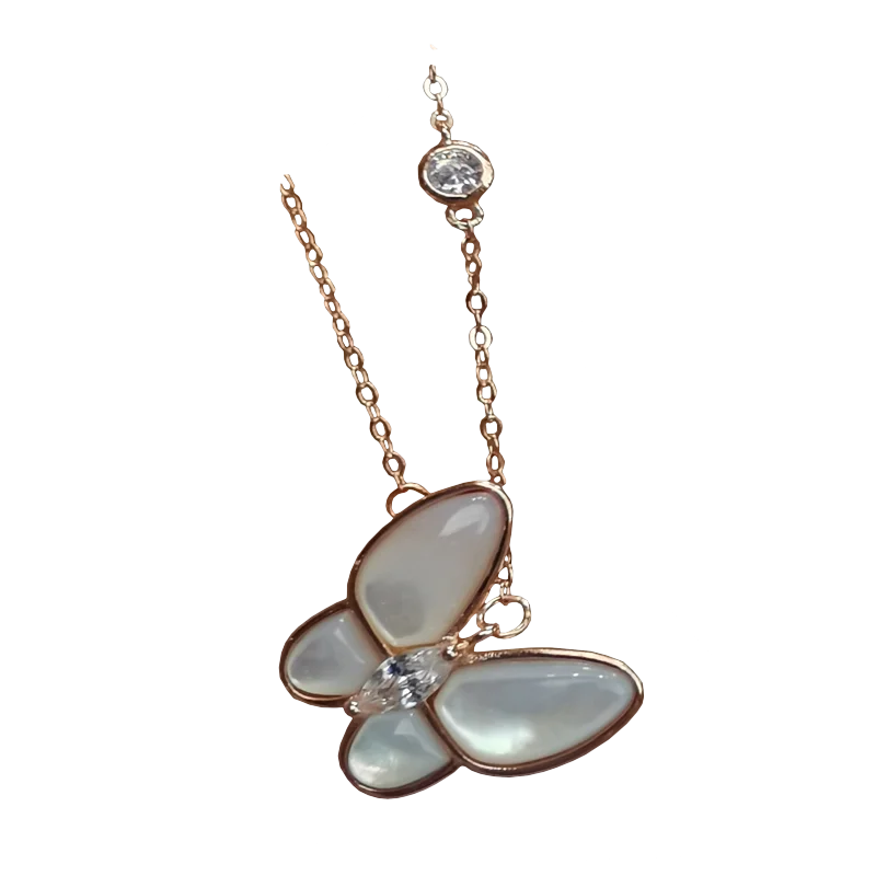 Fashion girl jewelry 925 sterling silver rose gold shell shiny butterfly pendant necklace women
Fashion girl jewelry 925 sterling silver rose gold shell shiny butterfly pendant necklace women