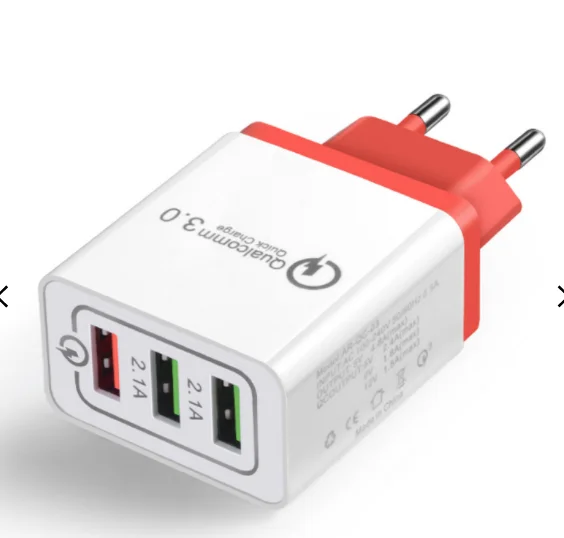 Quick Charge 3.0 Usb Wall Charger 3 Port Qc3.0 Travel Charger With EU US International Plug
Quick Charge 3.0 Usb Wall Charger 3 Port Qc3.0 Travel Charger With EU US International Plug