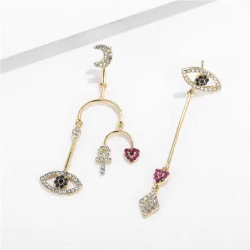 2020 New Lady Long Natural Crystal Heart Pendant Drop Earrings CZ Rhinestone Moon Evil Eyes Dangle Earrings for Valentine's Day
2020 New Lady Long Natural Crystal Heart Pendant Drop Earrings CZ Rhinestone Moon Evil Eyes Dangle Earrings for Valentine's Day