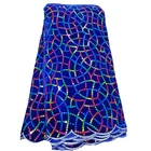 2019 Best Selling African Velvet Lace Fabric, Factory Price Rainbow Colorful African French Sequin Lace