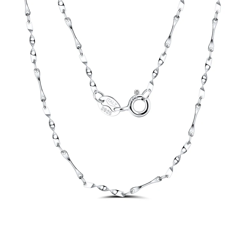 RINNTIN SC05 Wholesale Silver Chain Italian 925 Sterling Silver 1.0mm Twisted Link Chain Necklace 
RINNTIN SC05 Wholesale Silver Chain Italian 925 Sterling Silver 1.0mm Twisted Link Chain Necklace