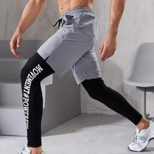 Mens Letter Graphic 2 In 1 Yoga Leggings two in one shorts Inner compression pant double layer jogger shorts with phone pocket
Mens Letter Graphic 2 In 1 Yoga Leggings two in one shorts Inner compression pant double layer jogger shorts with phone pocket
