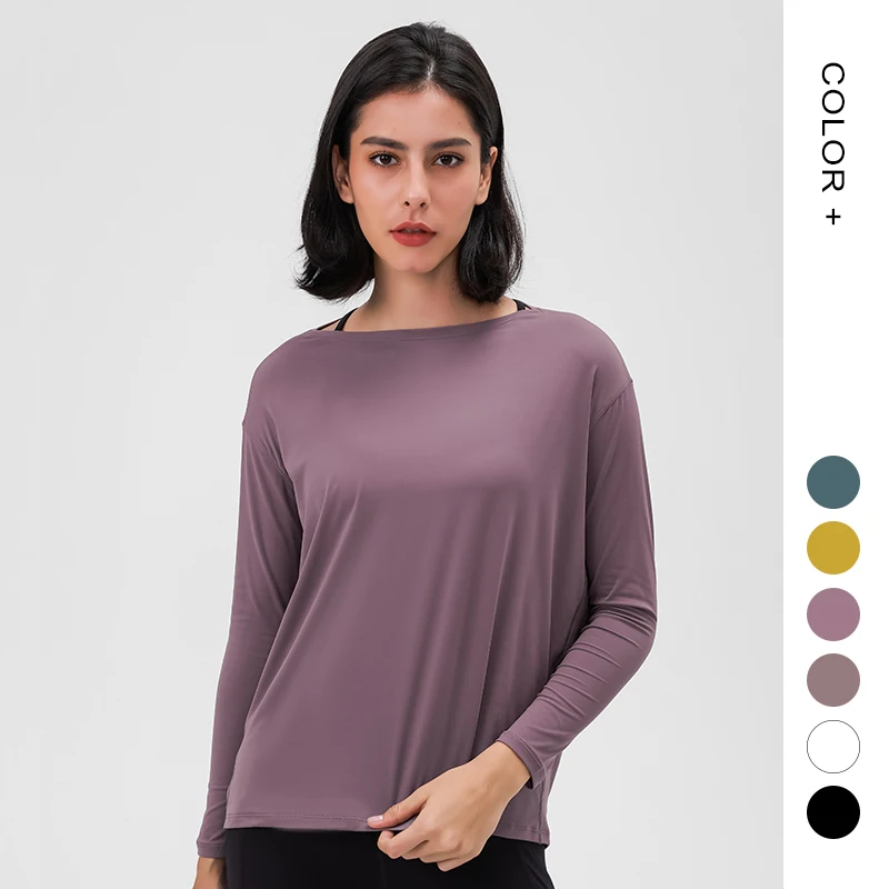 Women's Cool DRI Performance Long Sleeve Tee Boat Neck Pullover Plain Basic T-shirts, Black/green/yellow/purple/brown/white
Women's Cool DRI Performance Long Sleeve Tee Boat Neck Pullover Plain Basic T-shirts, Black/green/yellow/purple/brown/white