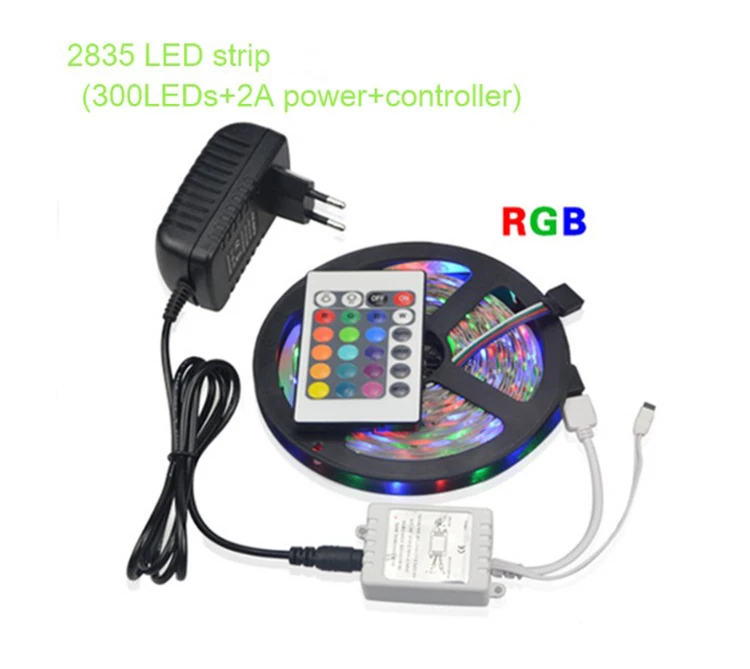Waterpoof led light strip set 5050 2835 rgb rgbw remote controlled led strip light