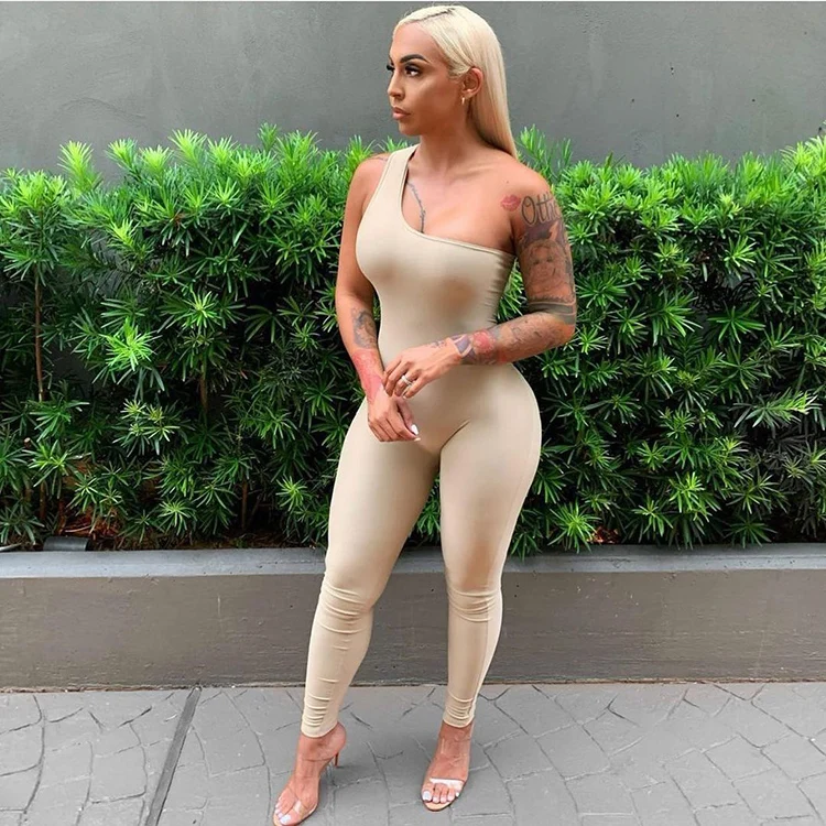 2021 Solid Sleeveless One Shoulder Summer Active Wear Fitness Gym Sexy Workout One Piece Jumpsuits Bodycon Jumpsuit Womens, White,khaki,red,black,pink
2021 Solid Sleeveless One Shoulder Summer Active Wear Fitness Gym Sexy Workout One Piece Jumpsuits Bodycon Jumpsuit Womens, White,khaki,red,black,pink