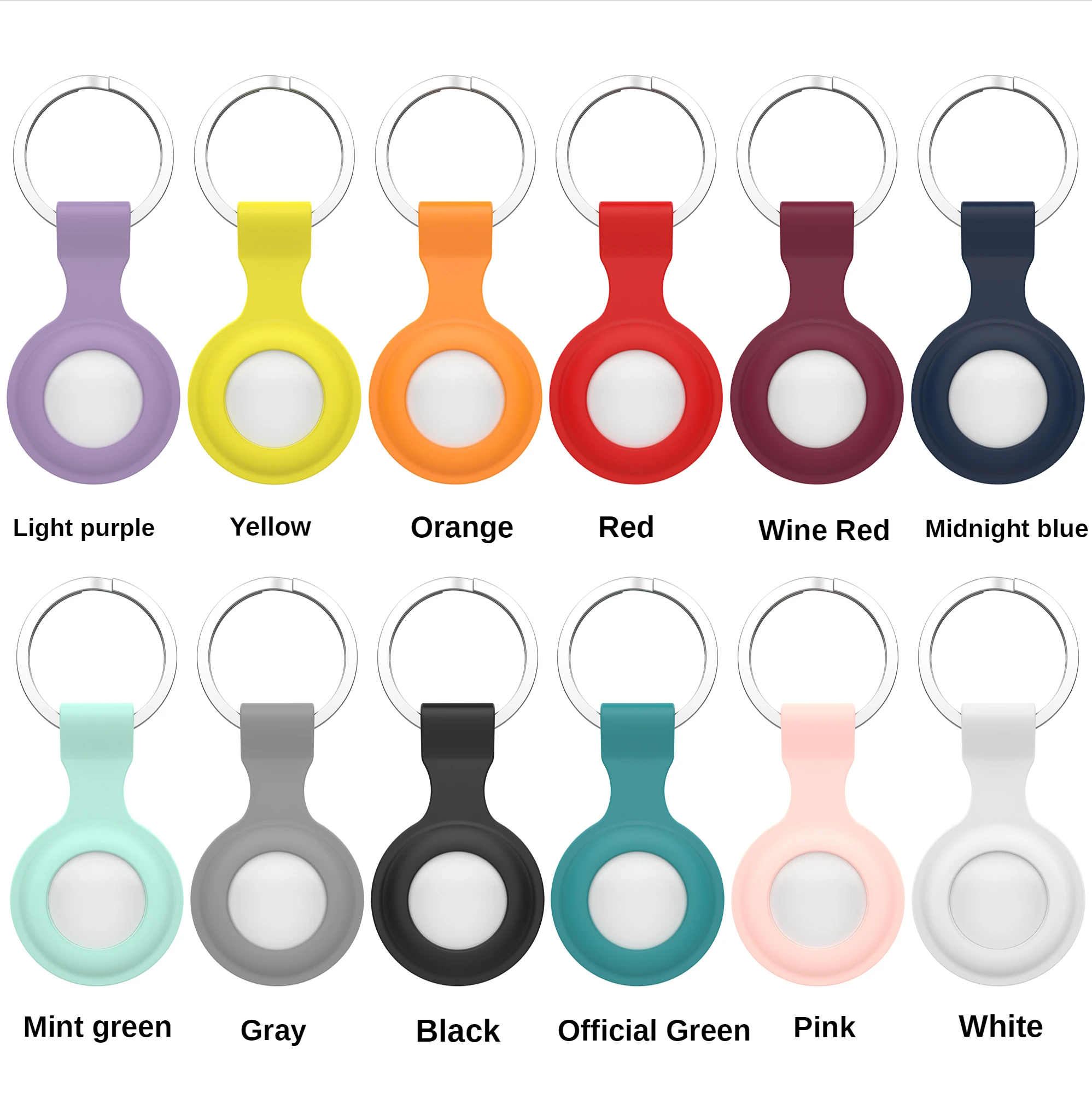 Silicone Protective Cover Case For AirTags Anti-scratch And Anti-drop Holders Keychain Ring Accessories For Apple airt ags Case, Multiple colors
Silicone Protective Cover Case For AirTags Anti-scratch And Anti-drop Holders Keychain Ring Accessories For Apple airt ags Case, Multiple colors