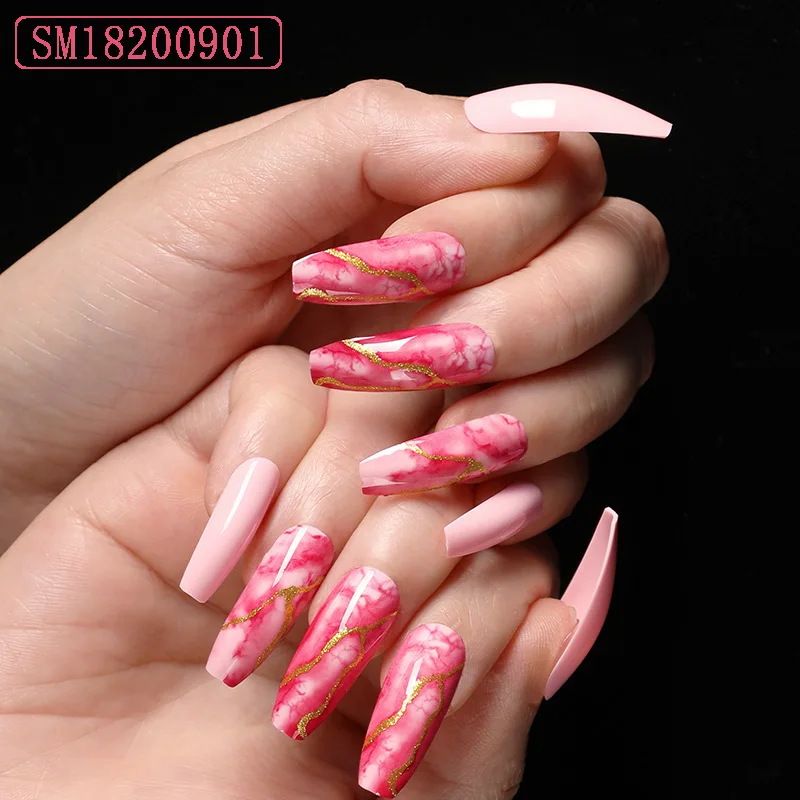 New Style 2020 Long Coffin False Nails Full Cover Ballerina Stick Fingers Decoration Design on Nails Press on Nails, Pink
New Style 2020 Long Coffin False Nails Full Cover Ballerina Stick Fingers Decoration Design on Nails Press on Nails, Pink
