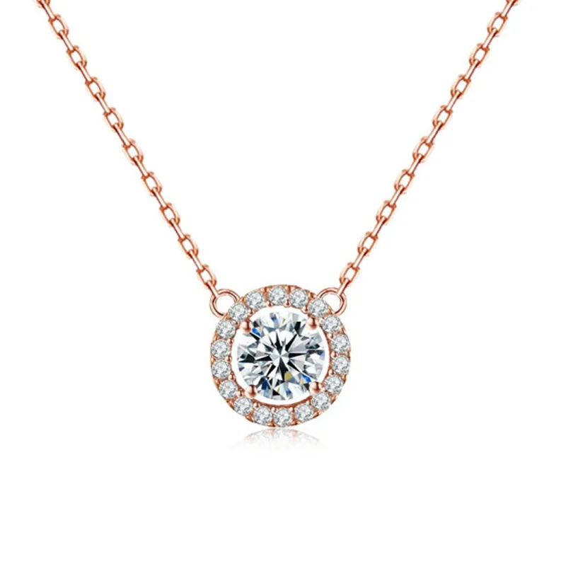 Luxury Trendy 18K Gold Round Pendant Necklace 925 Sterling Silver 1 Carat Moissanite Necklace
Luxury Trendy 18K Gold Round Pendant Necklace 925 Sterling Silver 1 Carat Moissanite Necklace