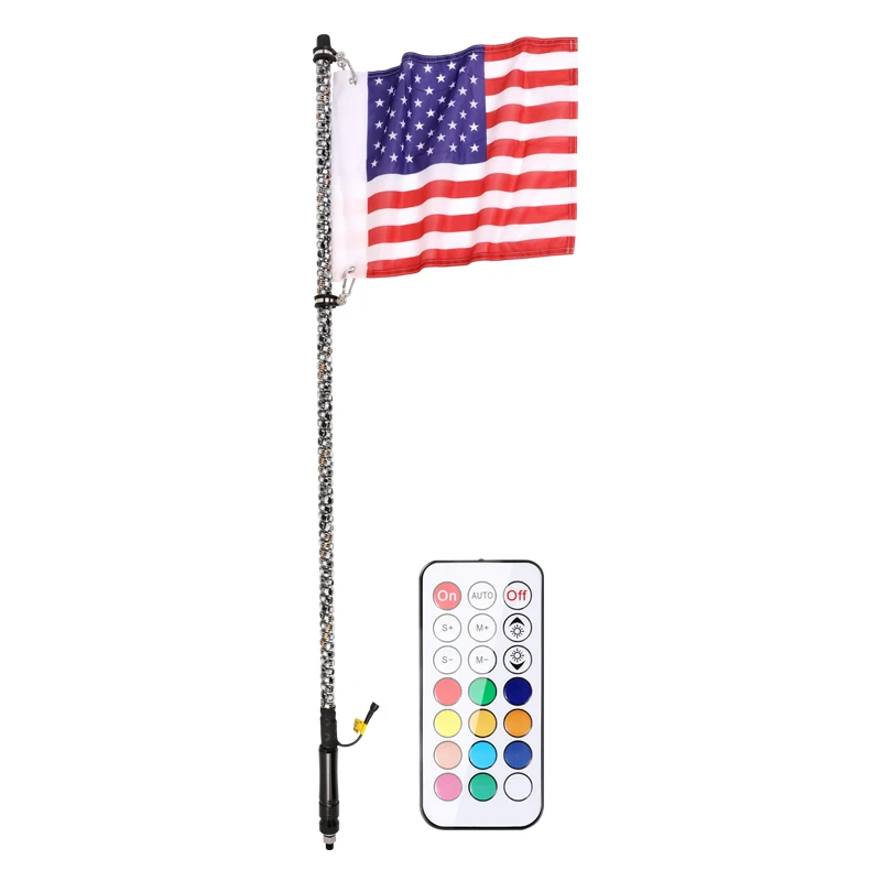 Remote Control Antenna Whips Lamp Accessories RGB 360 Degree Spiral LED Whip Lights for UTV Offroad Vehicle
Remote Control Antenna Whips Lamp Accessories RGB 360 Degree Spiral LED Whip Lights for UTV Offroad Vehicle
