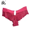 China factory transparent ladies sexy lace briefs breathable women's comfortable nylon thong wholesale