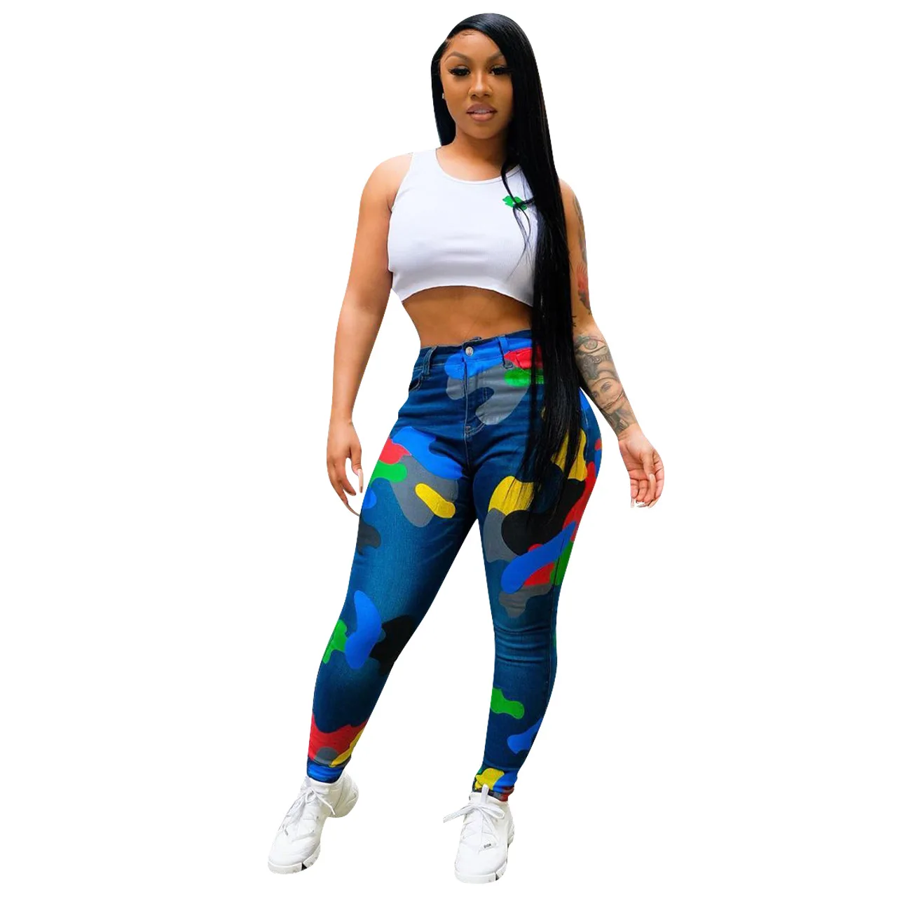 

Women Clothing Wholesale Print Jogger pants woman Casual printing pants 2020 women's quick dry pants & trousers, Cyan/red/blue