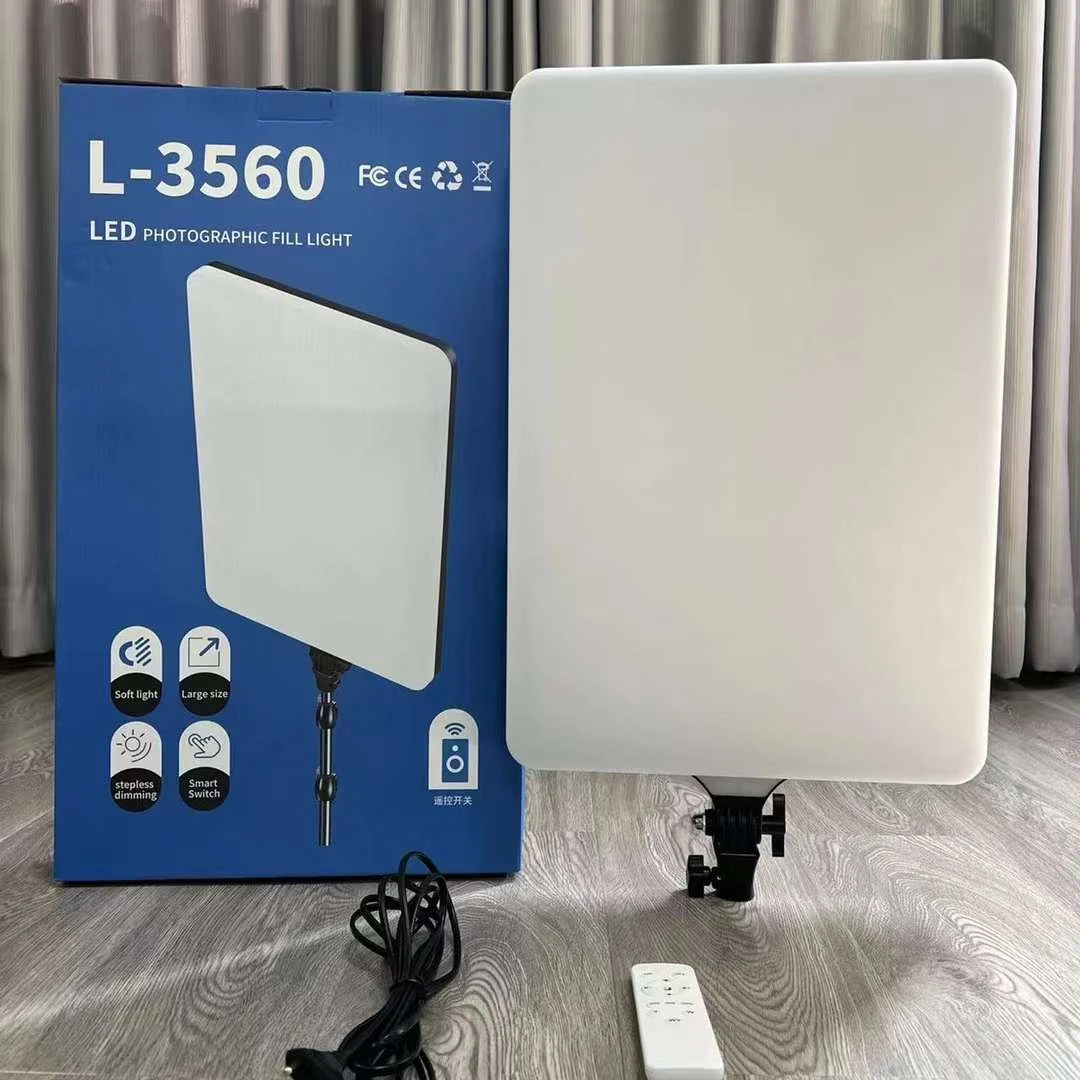 New L-3560 24inch Studio Flash Panel Light Meter Photography Strobe Light Led Panel Light for Photography
New L-3560 24inch Studio Flash Panel Light Meter Photography Strobe Light Led Panel Light for Photography