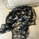 Fonesun-SKF17 Classic Shantou Silk Large Square Beach High-end Printed Chiffon Sunscreen Silk Scarf