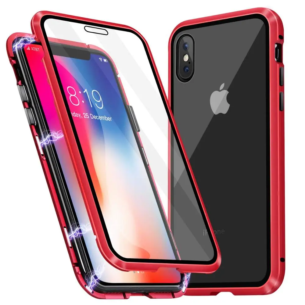 Front +Back 360 Magnetic Adsorption Metal Glass Case For iPhones 11 6 7 8 max plus case covers Coque Luxury Magnet Cover
Front +Back 360 Magnetic Adsorption Metal Glass Case For iPhones 11 6 7 8 max plus case covers Coque Luxury Magnet Cover