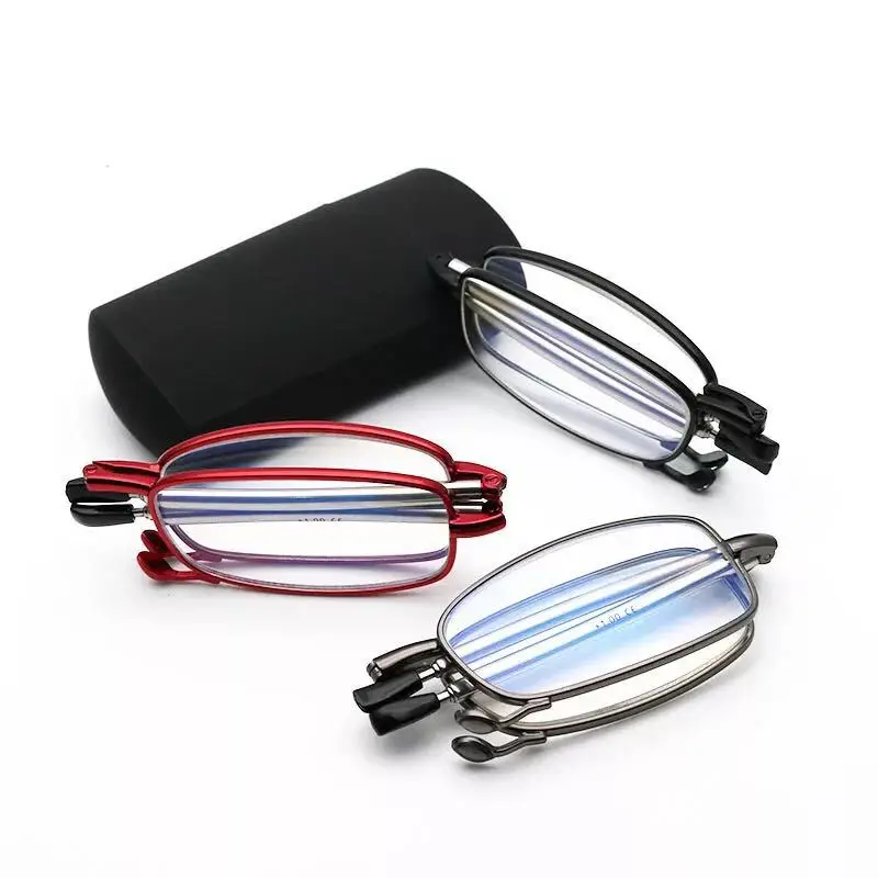 Free Cases Anti Blue Light foldable Prescription Glasses Small Portable Metal Foldable Compact Mini Folding Reading Glasses 
Free Cases Anti Blue Light foldable Prescription Glasses Small Portable Metal Foldable Compact Mini Folding Reading Glasses
